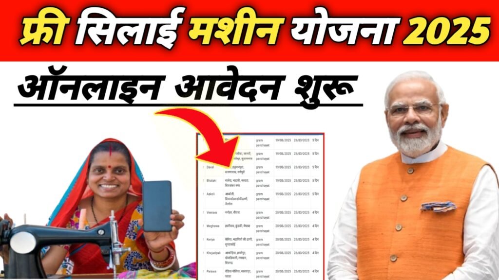 फ्री सिलाई मशीन योजना फॉर्म online apply   